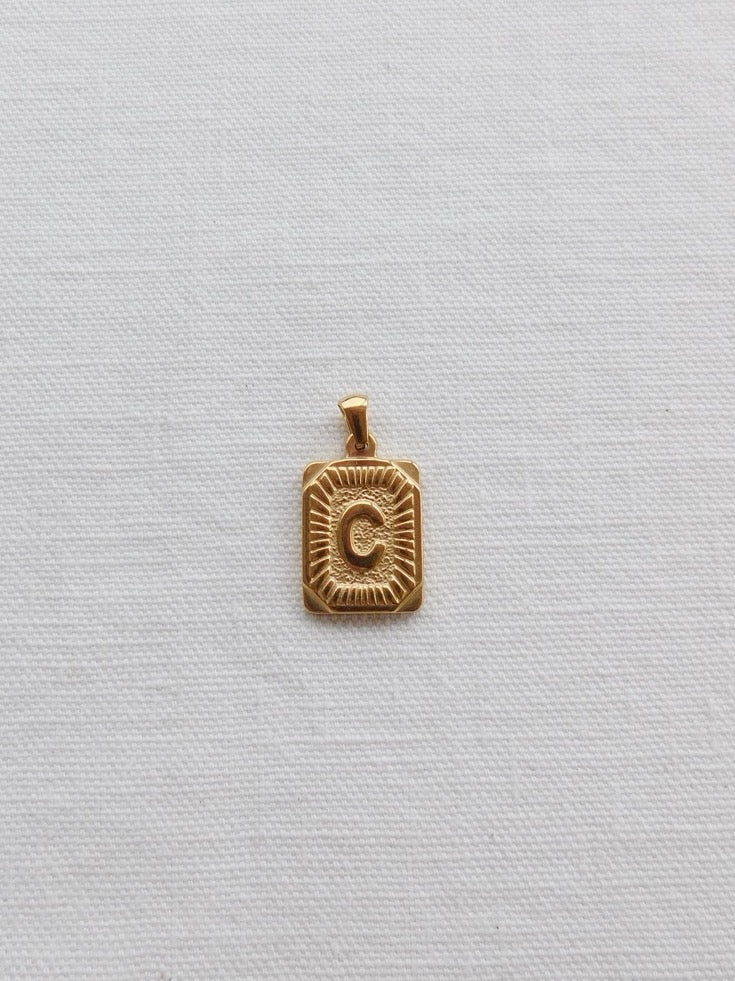 Rectangle Letter Pendant