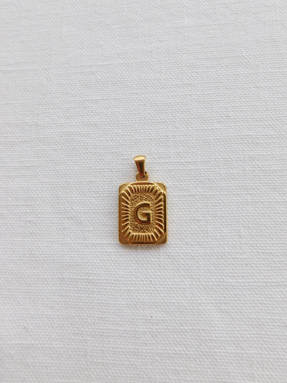 Rectangle Letter Pendant