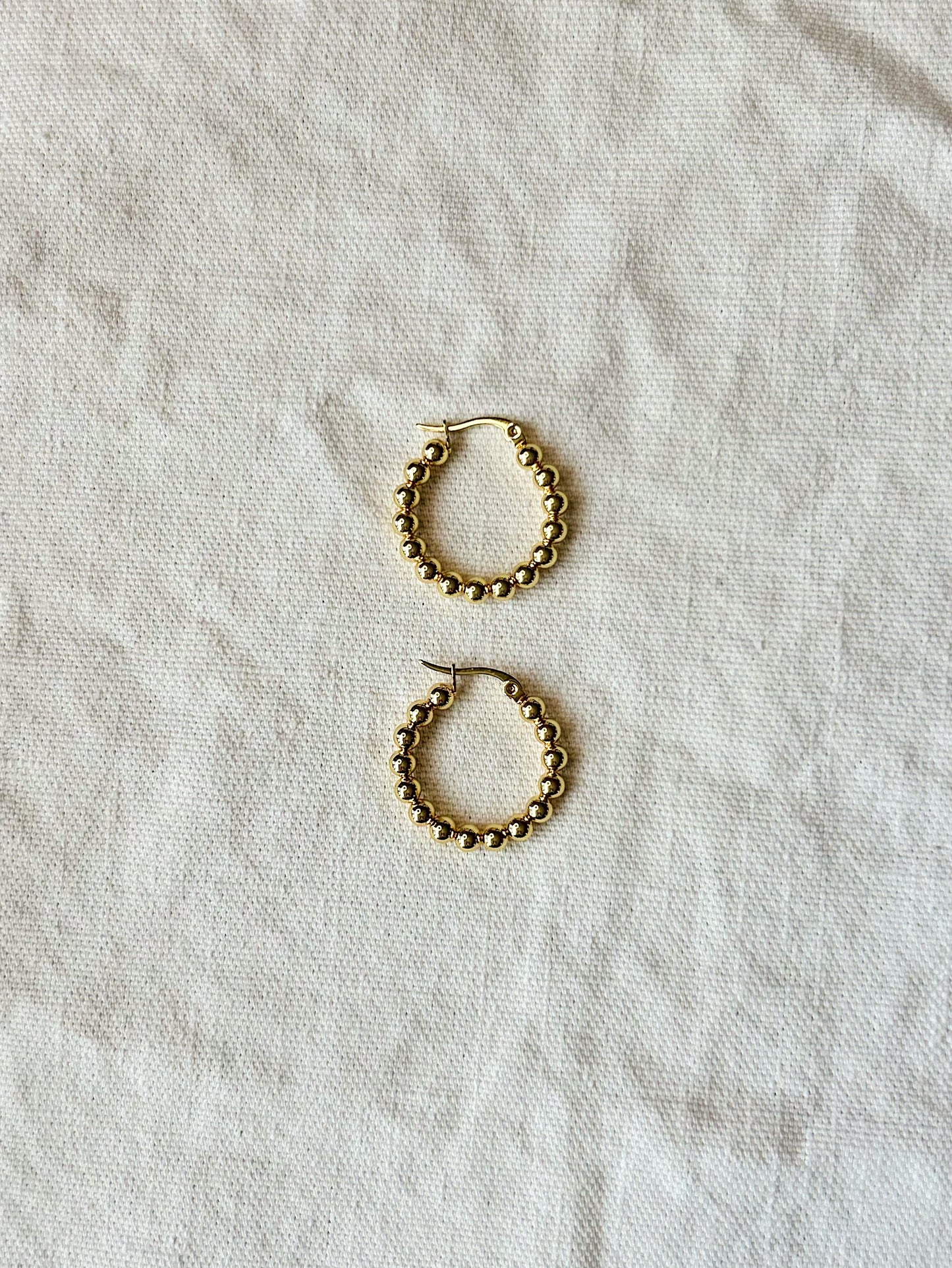 Beaded Hinged Hoops