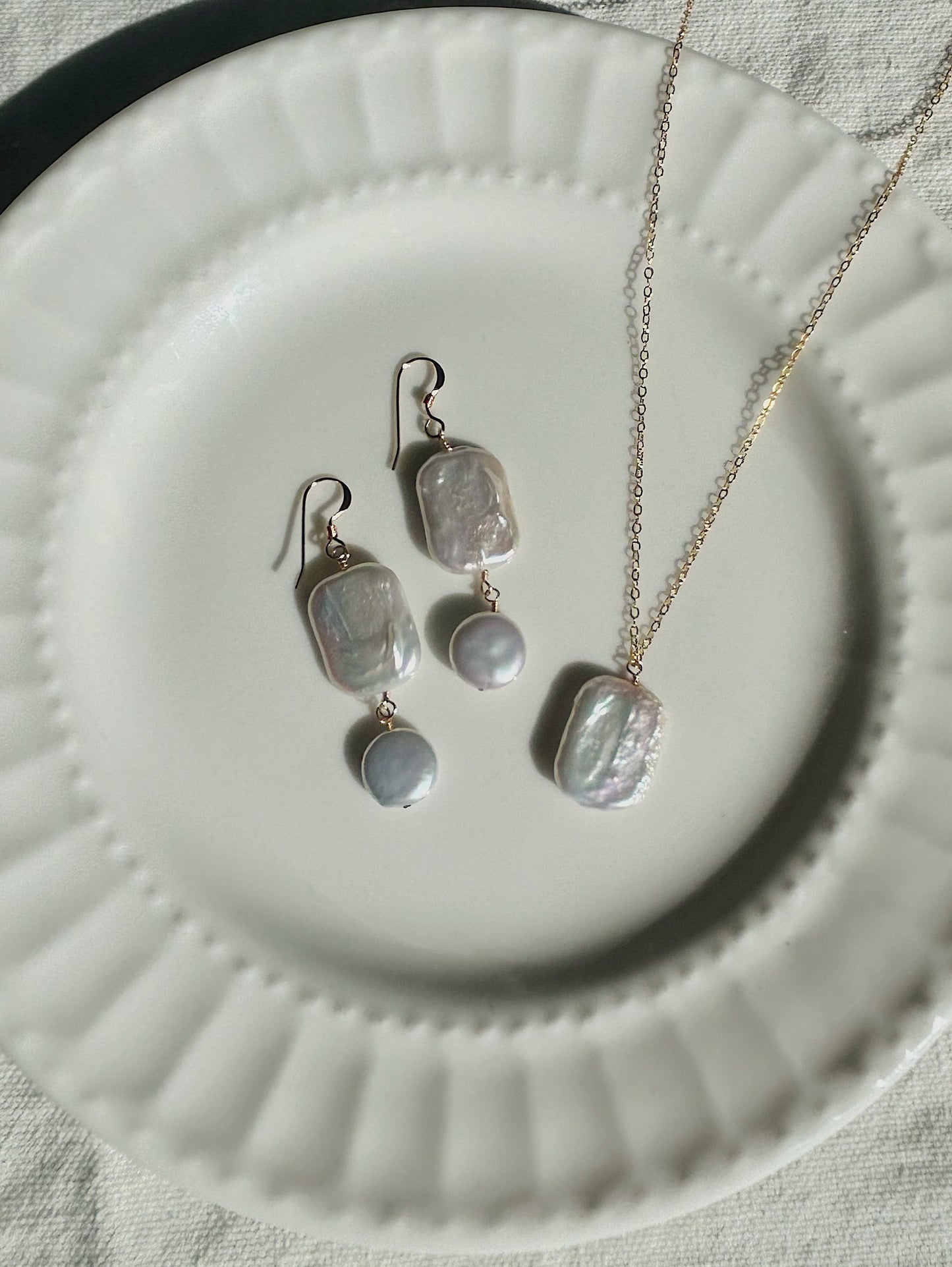 Square Pearl Necklace