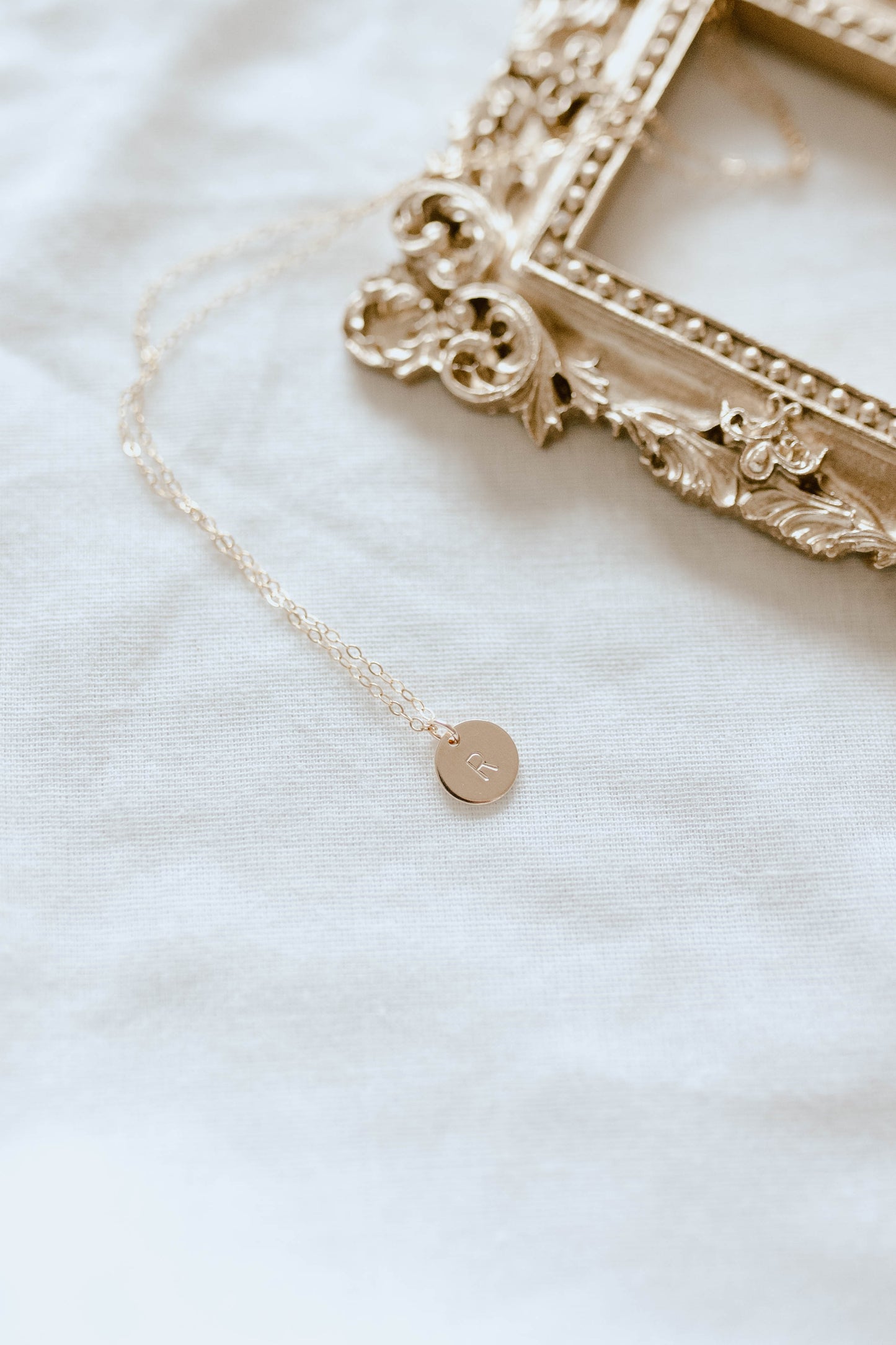 Initial Disc Necklace