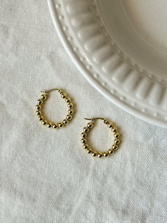 Beaded Hinged Hoops