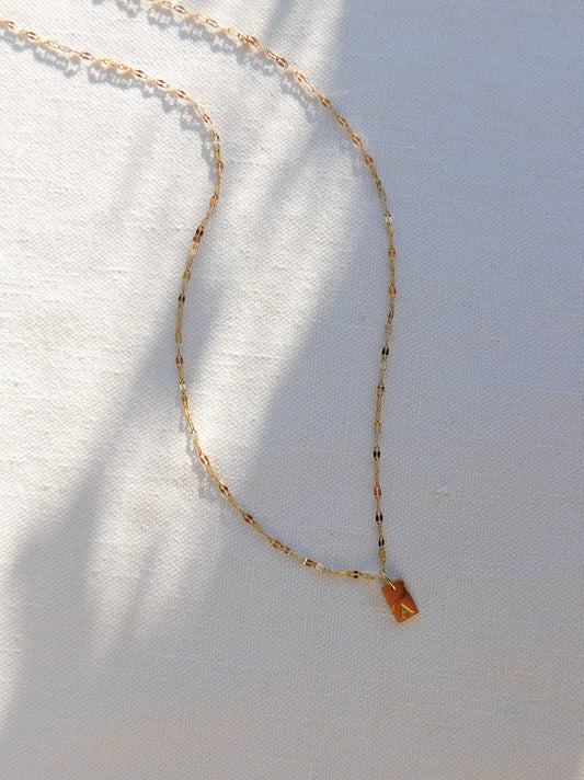 Initial Tag Necklace