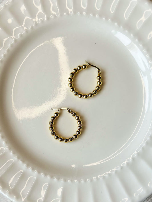 Beaded Hinged Hoops