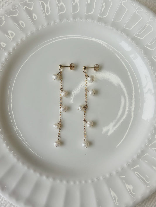 Pearl Stud Dangles