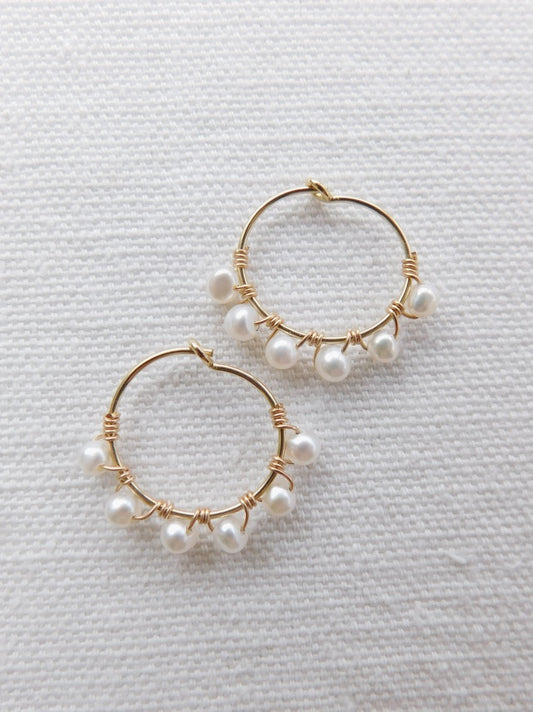 Ivy Pearl Hoops