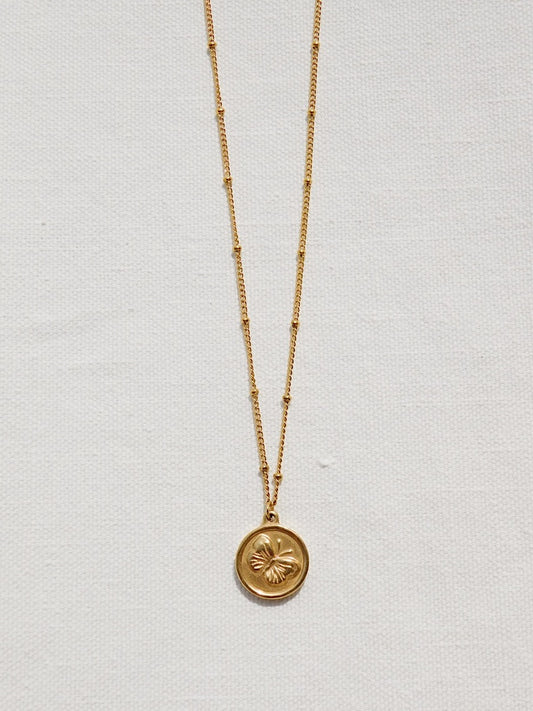 Butterfly Coin Necklace