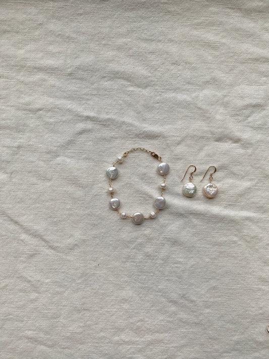 Isabel Coin Pearl Dangles