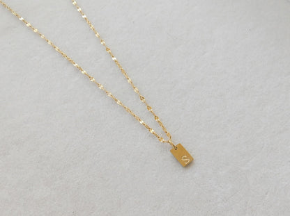 Initial Tag Necklace A-M