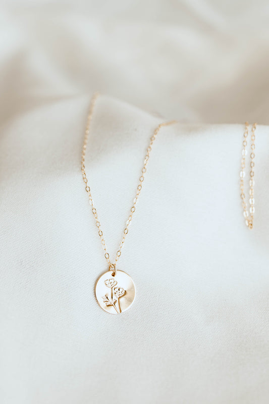Birth Flower Necklace