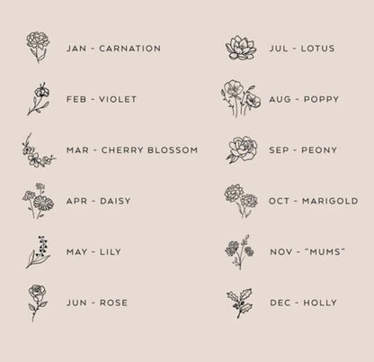 Birth Flower Charm