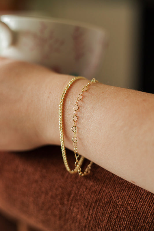 Heart Chain Bracelet