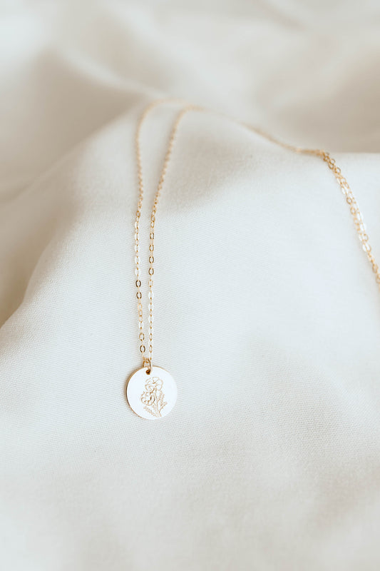 Birth Flower Necklace