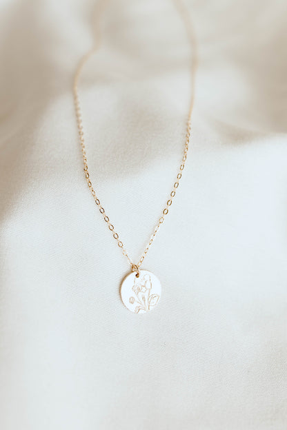 Birth Flower Necklace